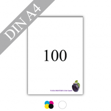 Leimblock | 80g Naturpapier weiss | DIN A4 | 4/0-farbig | 100 Blatt1